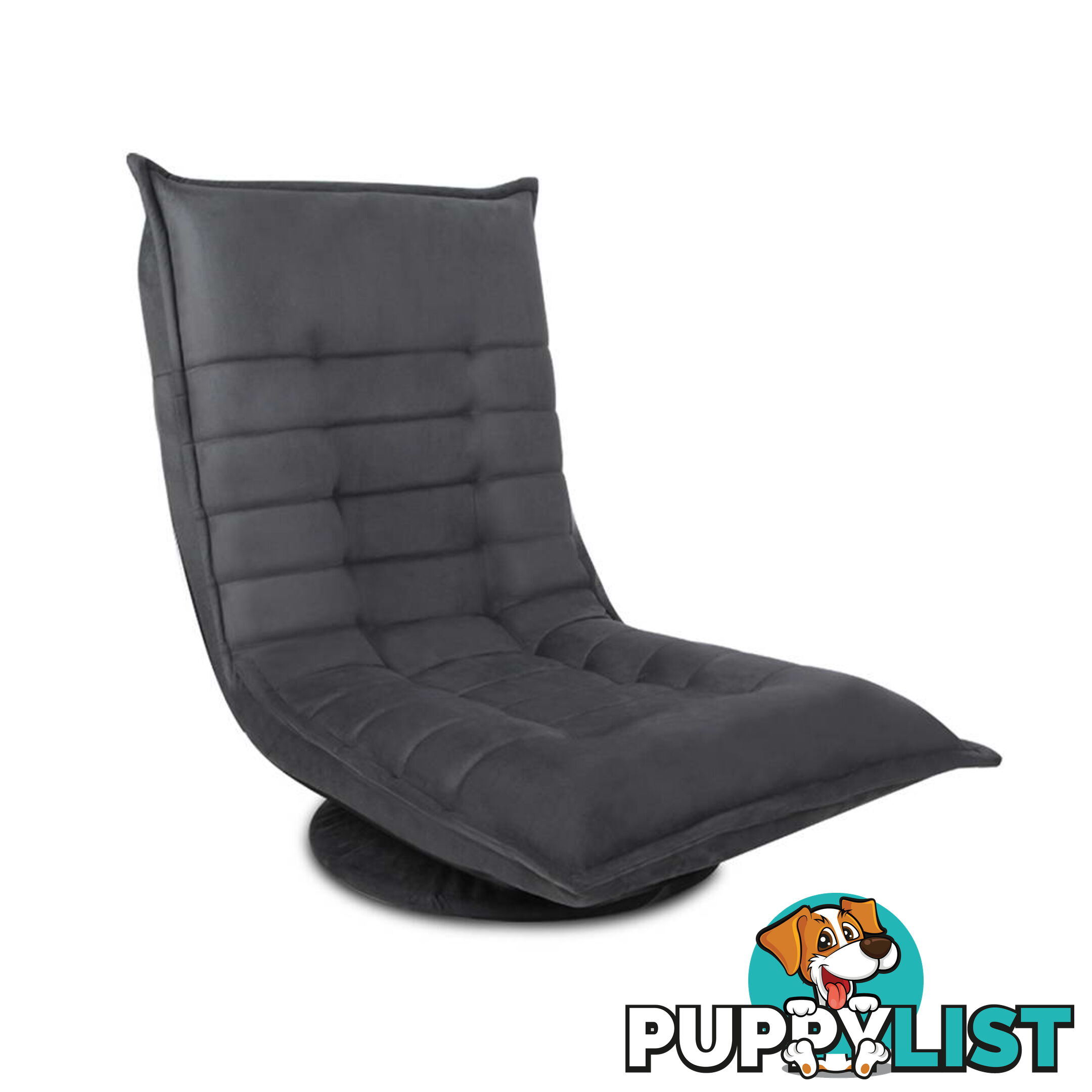 Single Size Lounge Chair - Charcoal