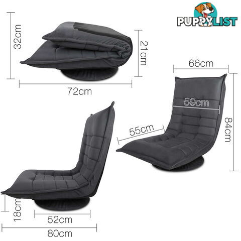 Single Size Lounge Chair - Charcoal