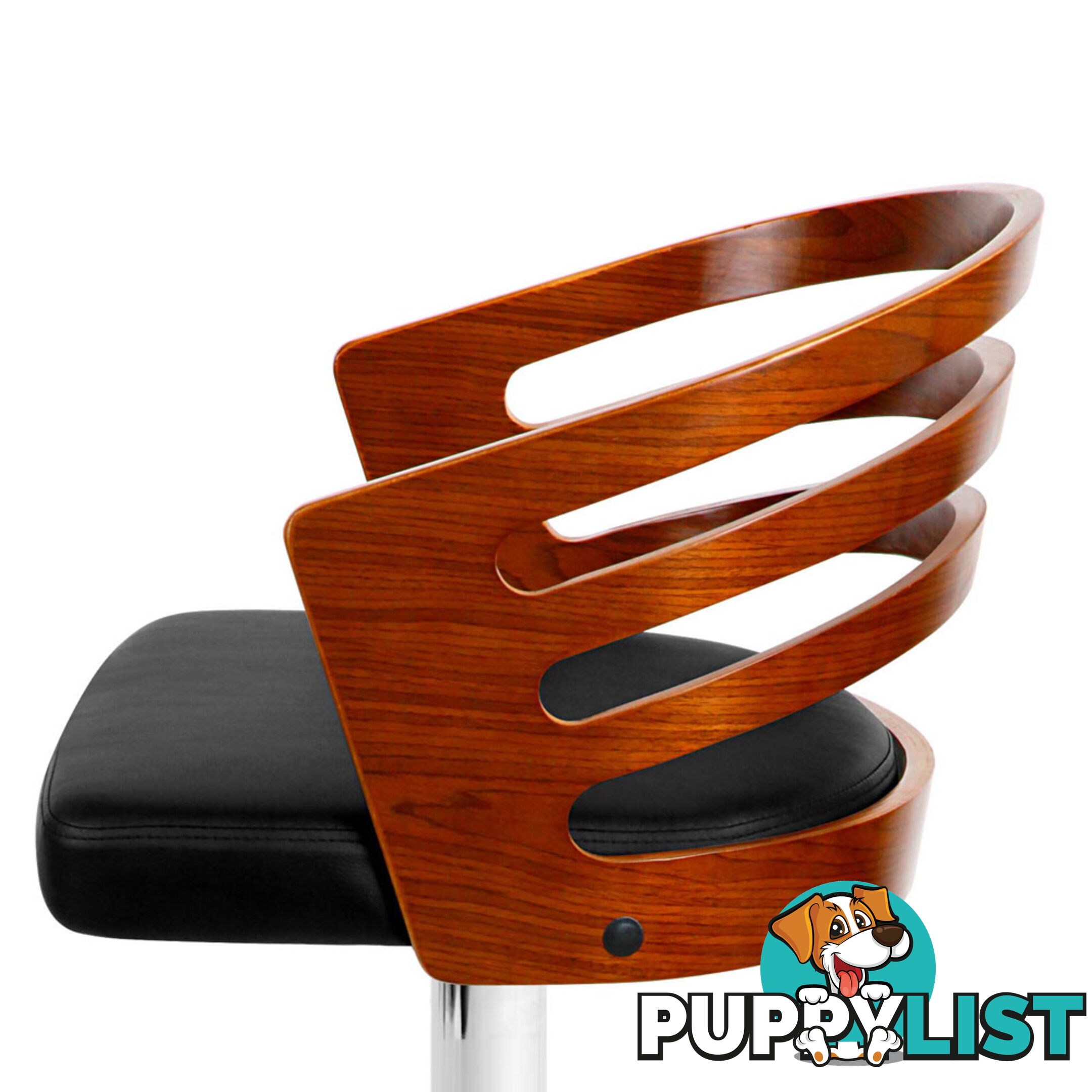 Wooden Bar PU Leather Stool