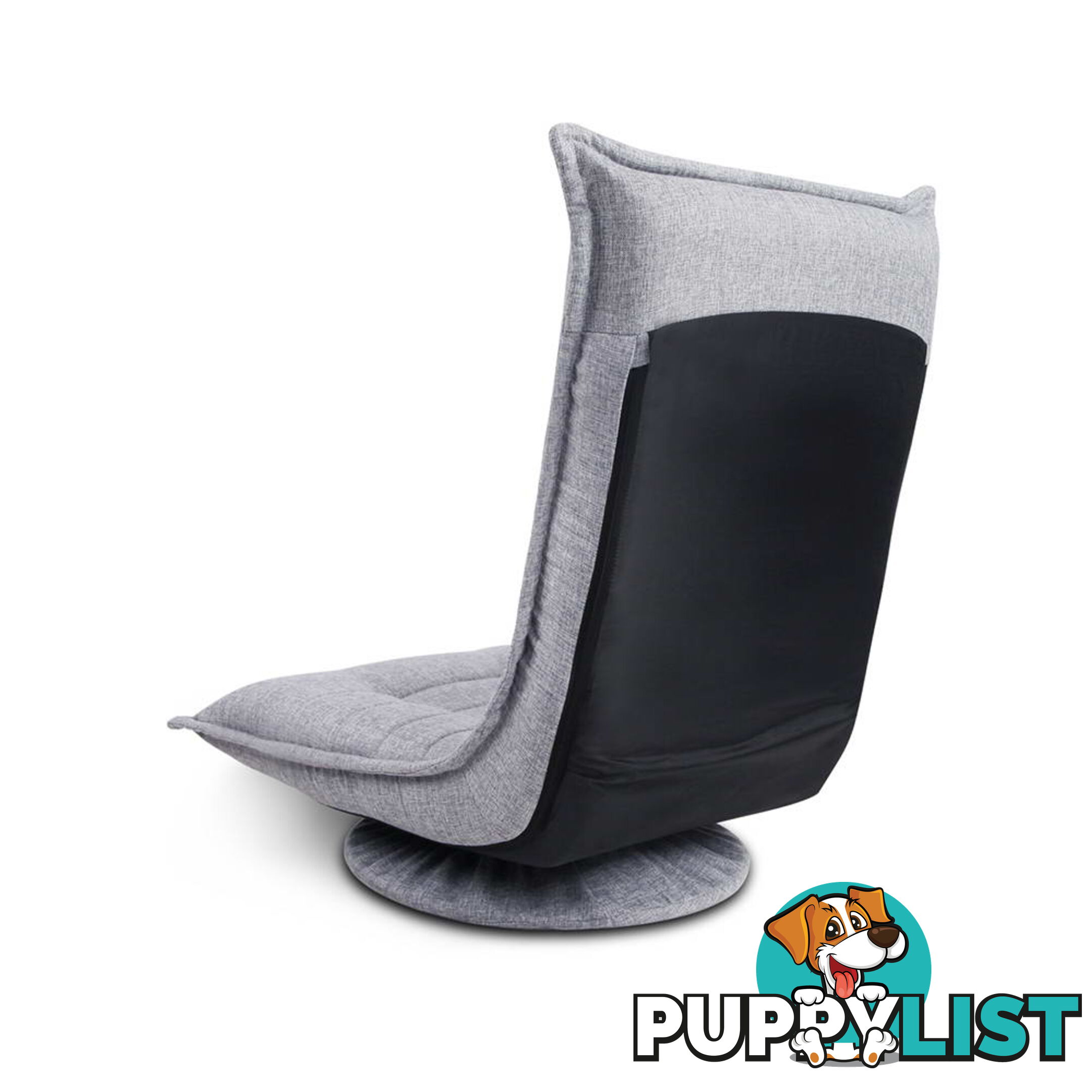 Swivel Foldable Floor Chair - Grey