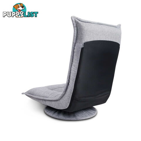 Swivel Foldable Floor Chair - Grey