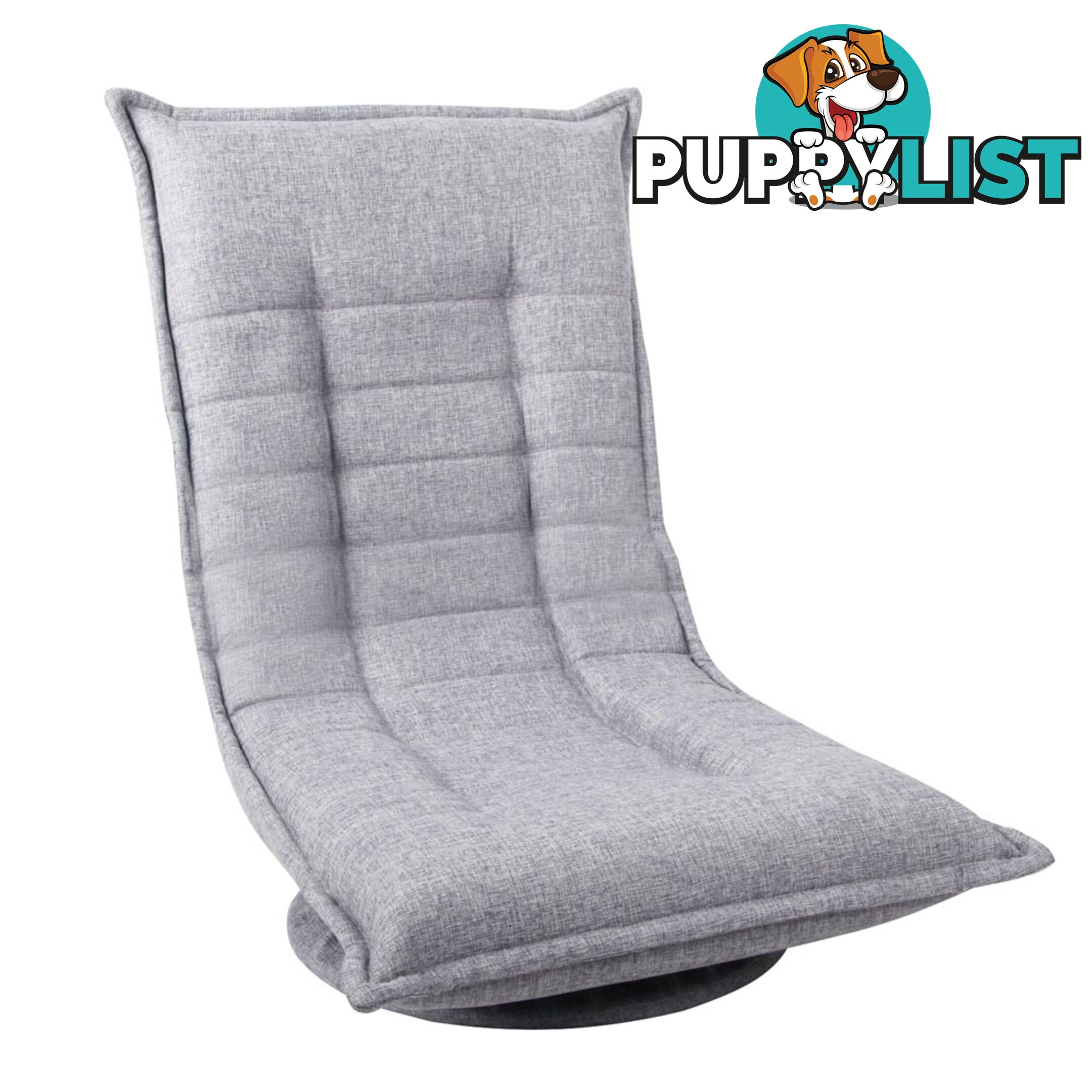 Swivel Foldable Floor Chair - Grey