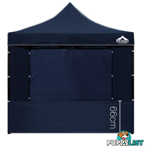 3x3 Pop Up Gazebo Hut with Sandbags Navy