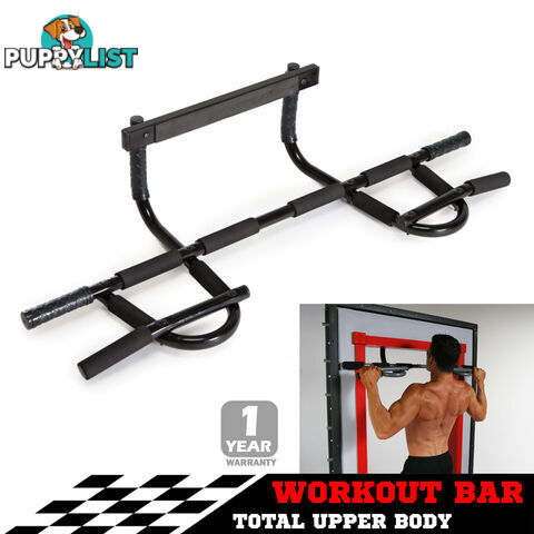 Portable Chin Up Workout Bar Home Door Pull Up Abs Exercise Doorway Wall Fitness