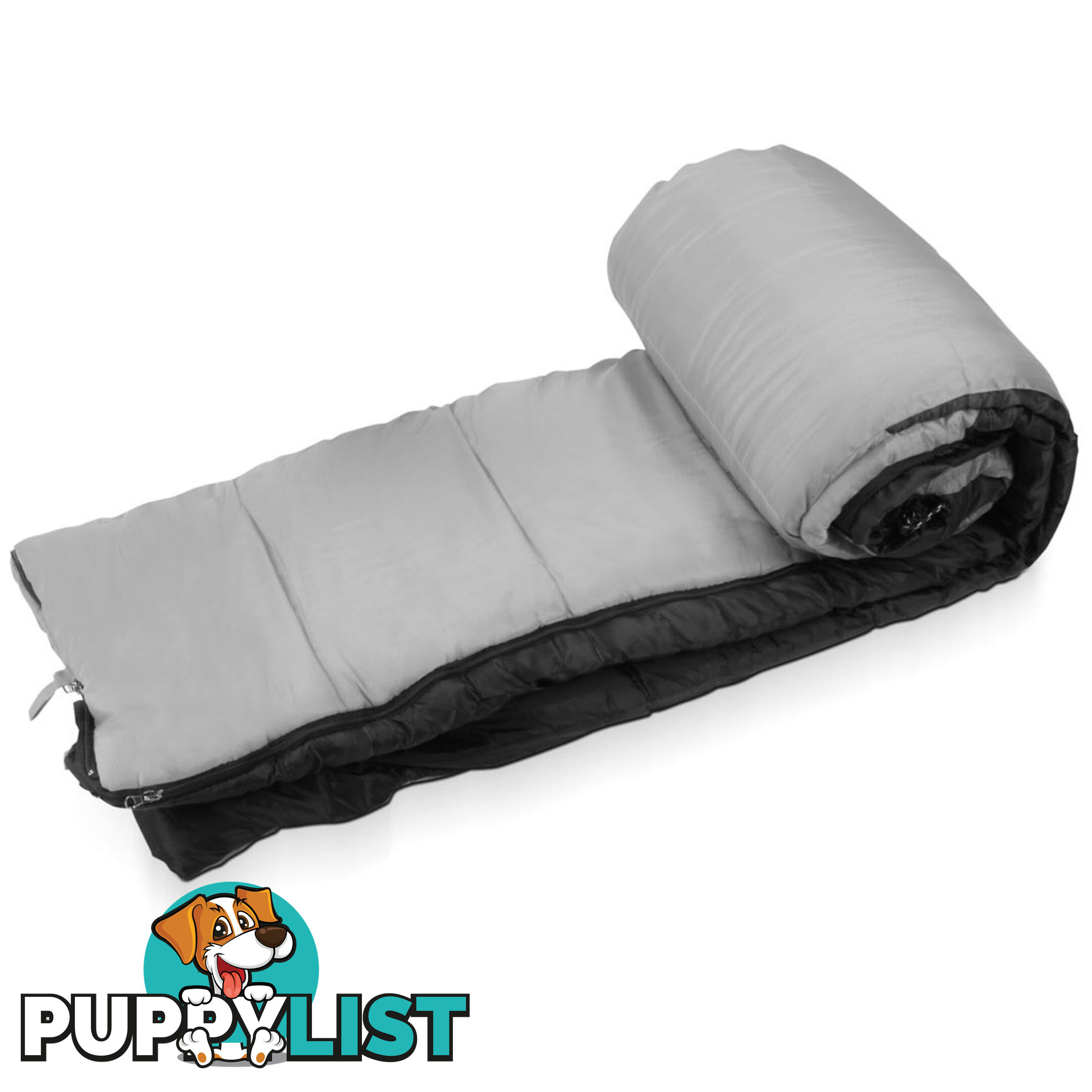 Camping Envelope Sleeping Bag Single Grey black