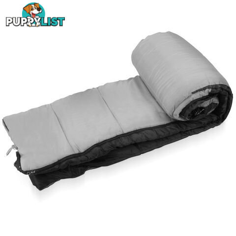 Camping Envelope Sleeping Bag Single Grey black