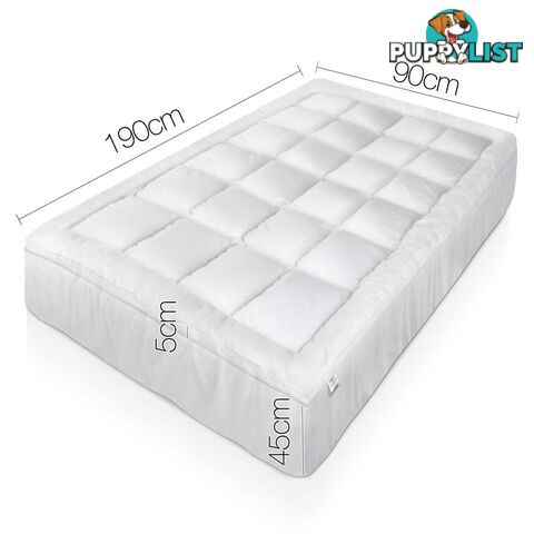 Bamboo Pillowtop Mattress Topper 5cm - Single