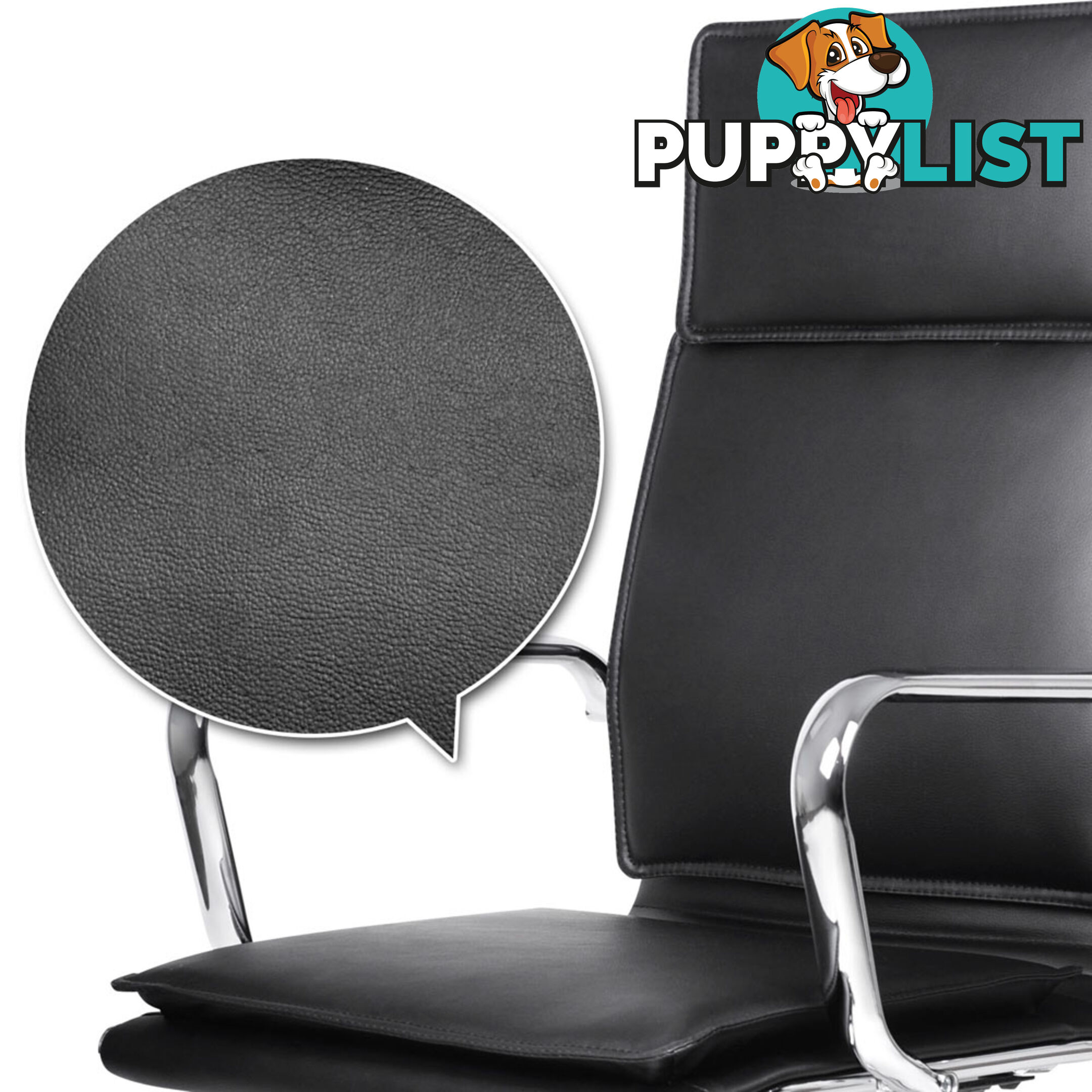 Executive PU Leather Office Computer Chair Black