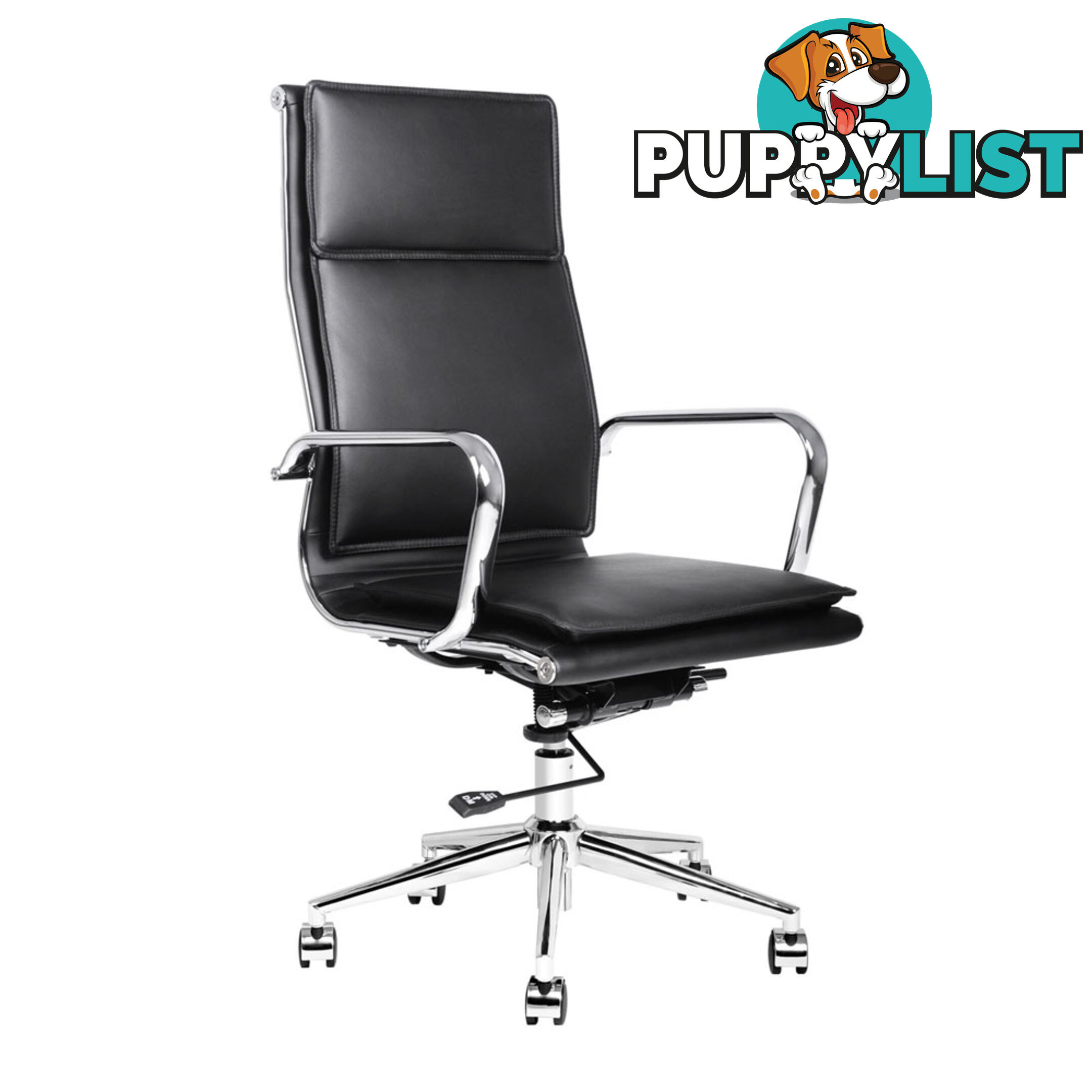 Executive PU Leather Office Computer Chair Black