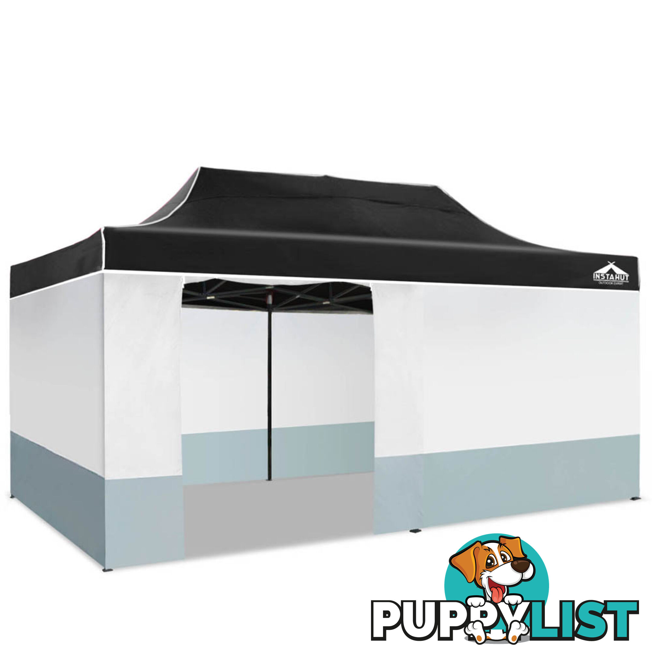 3X6 Pop Up Gazebo - Black