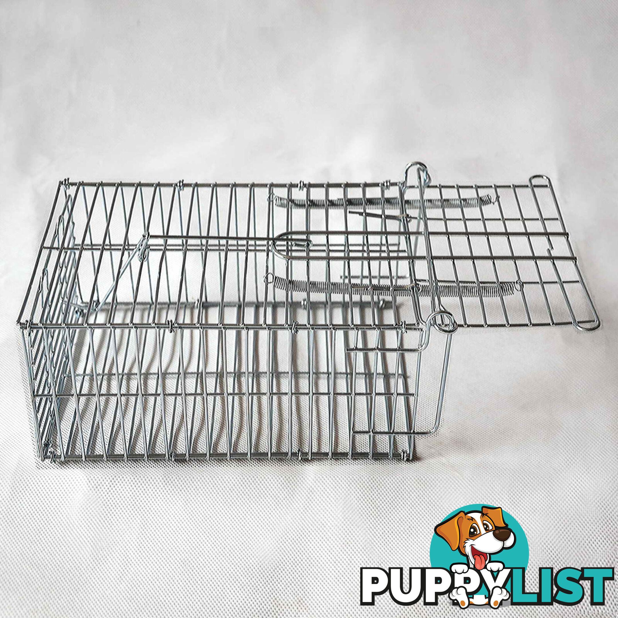 Set of 2 Humane Animal Trap Cage 23 x 15 x 10cm Silver