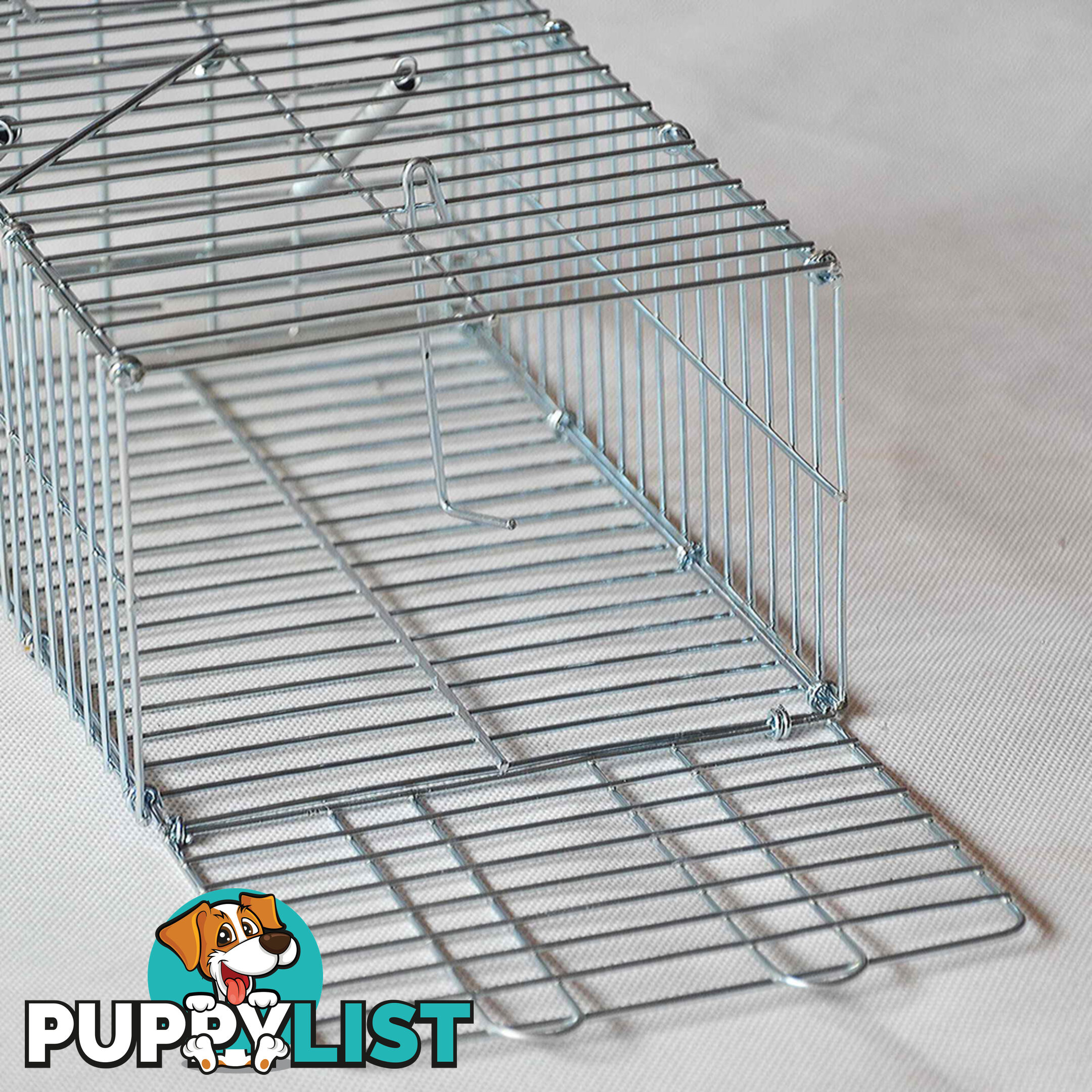 Set of 2 Humane Animal Trap Cage 23 x 15 x 10cm Silver