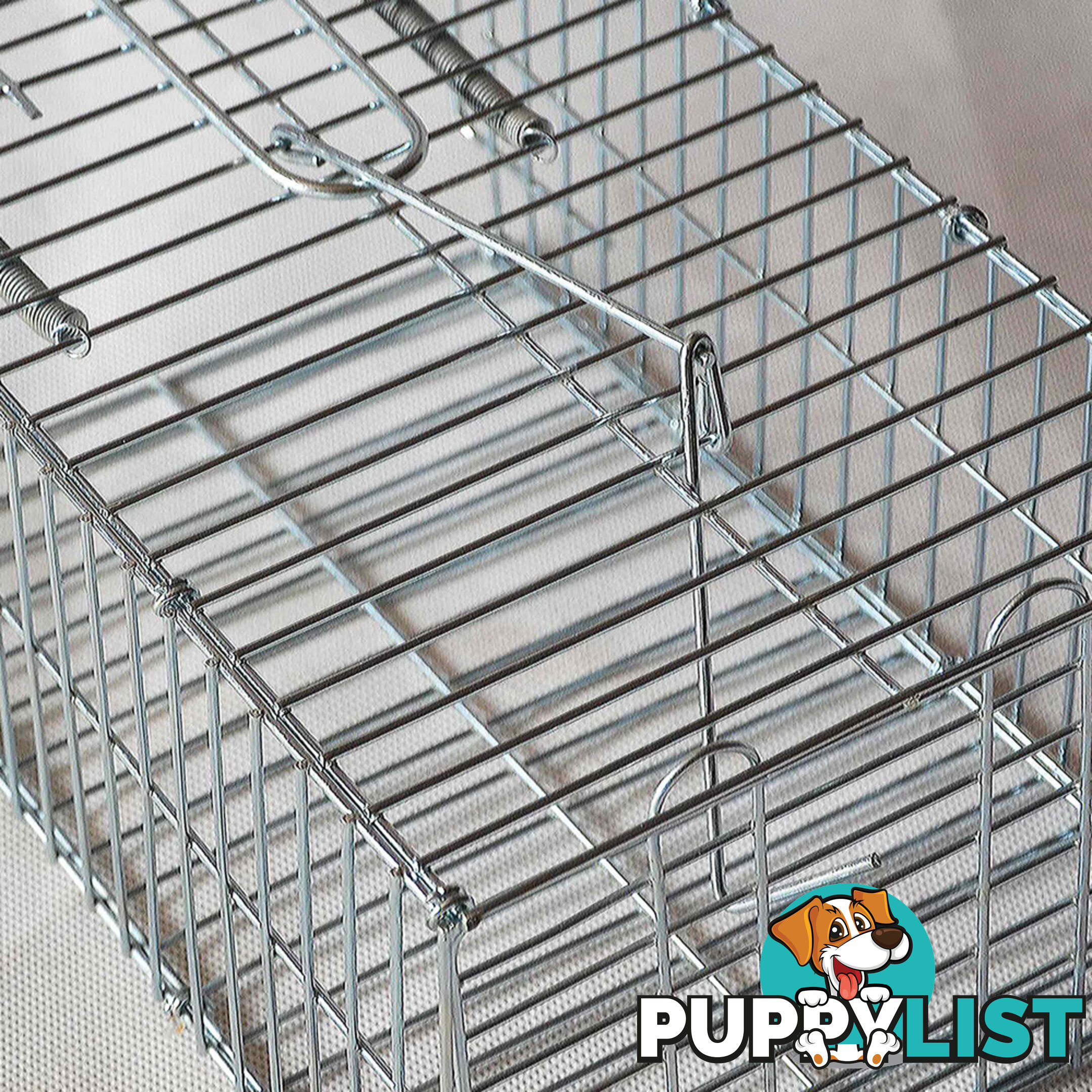 Set of 2 Humane Animal Trap Cage 23 x 15 x 10cm Silver