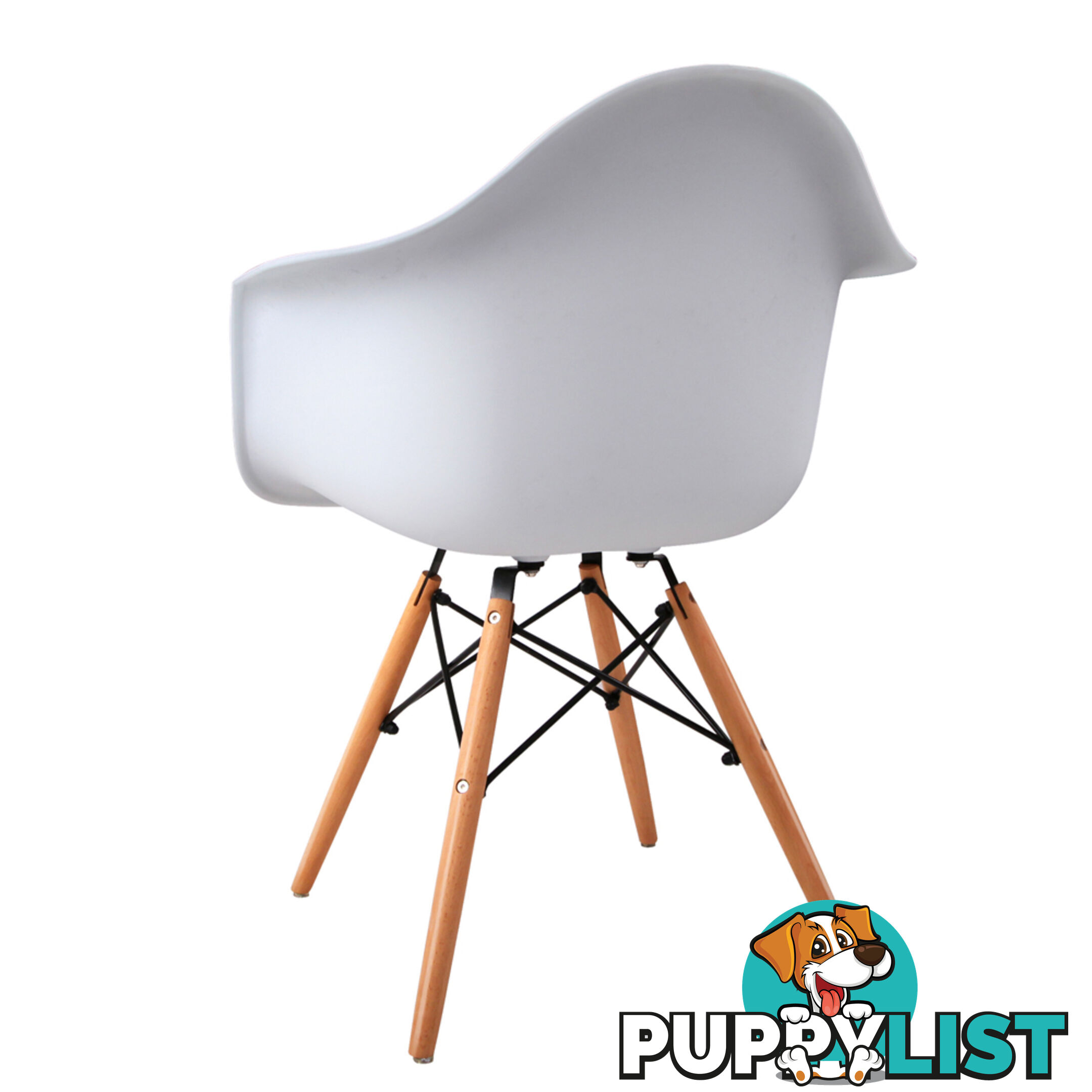 Set of 2 Replica Eames Cafe Chairs Beech White