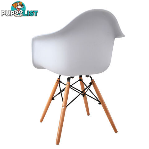 Set of 2 Replica Eames Cafe Chairs Beech White