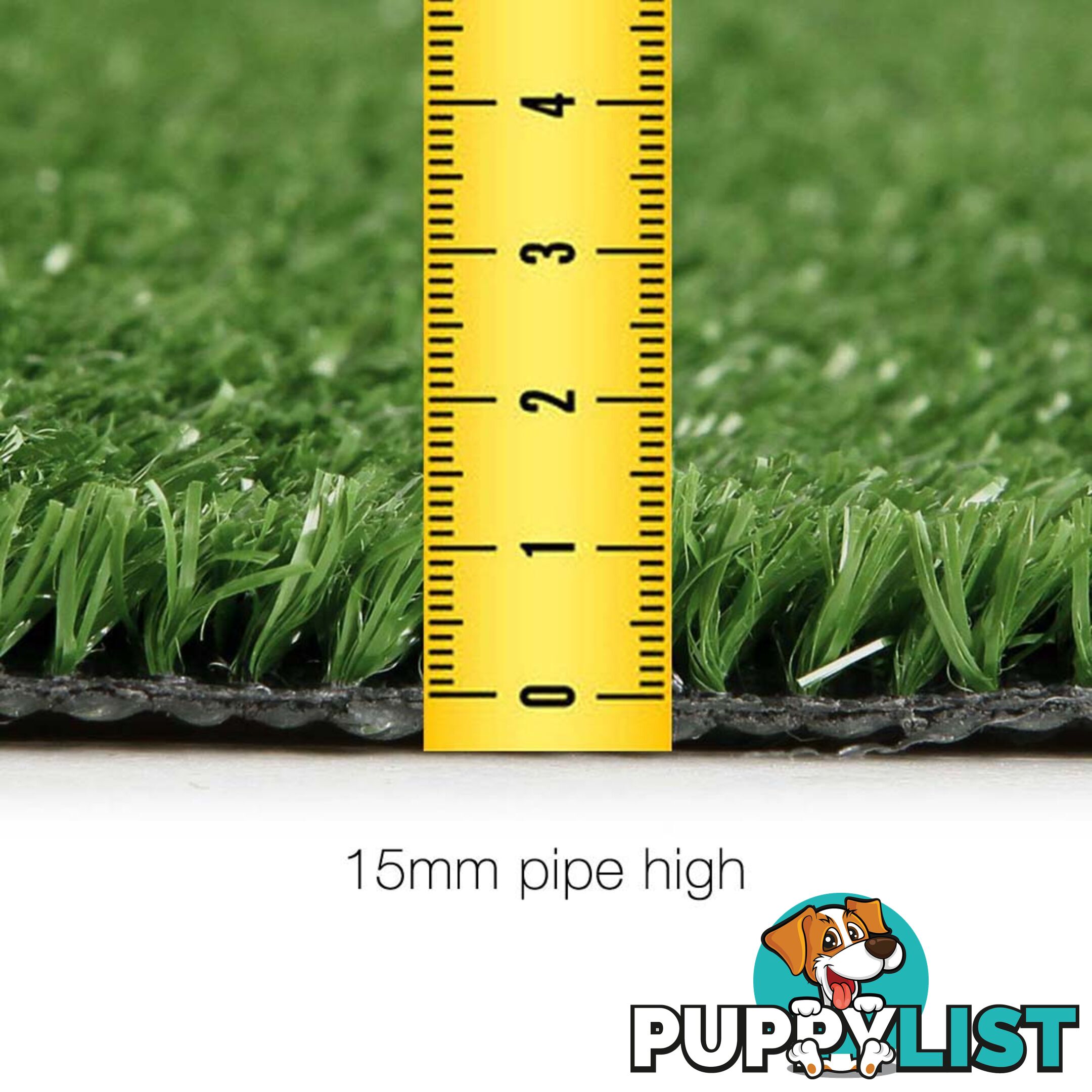 Artificial Grass 10 SQM Polypropylene Lawn Flooring 15mm Olive