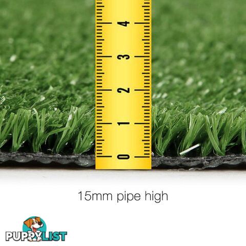 Artificial Grass 10 SQM Polypropylene Lawn Flooring 15mm Olive