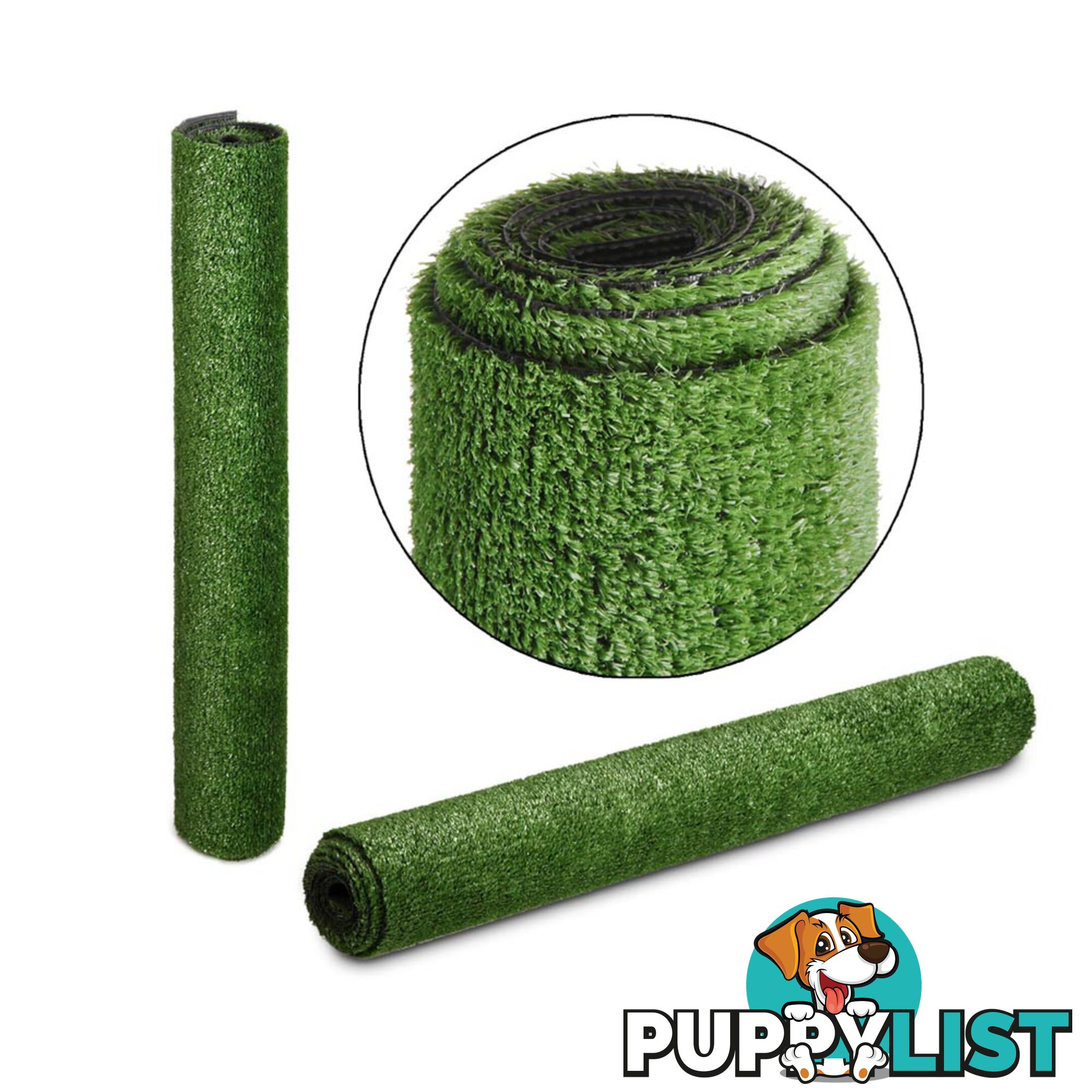 Artificial Grass 10 SQM Polypropylene Lawn Flooring 15mm Olive