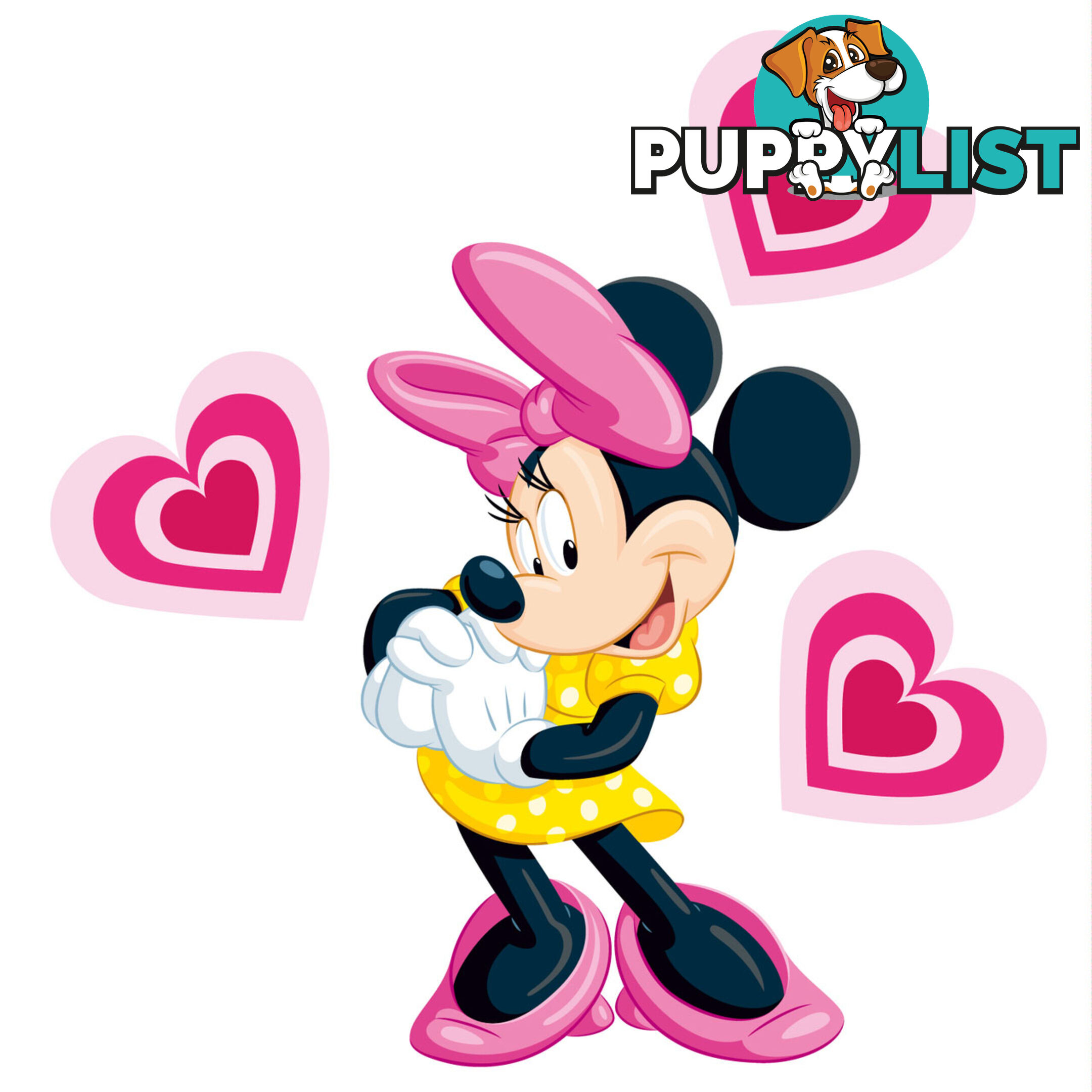 10 X Minnie Mouse Wall Stickers - Totally Movable over and over