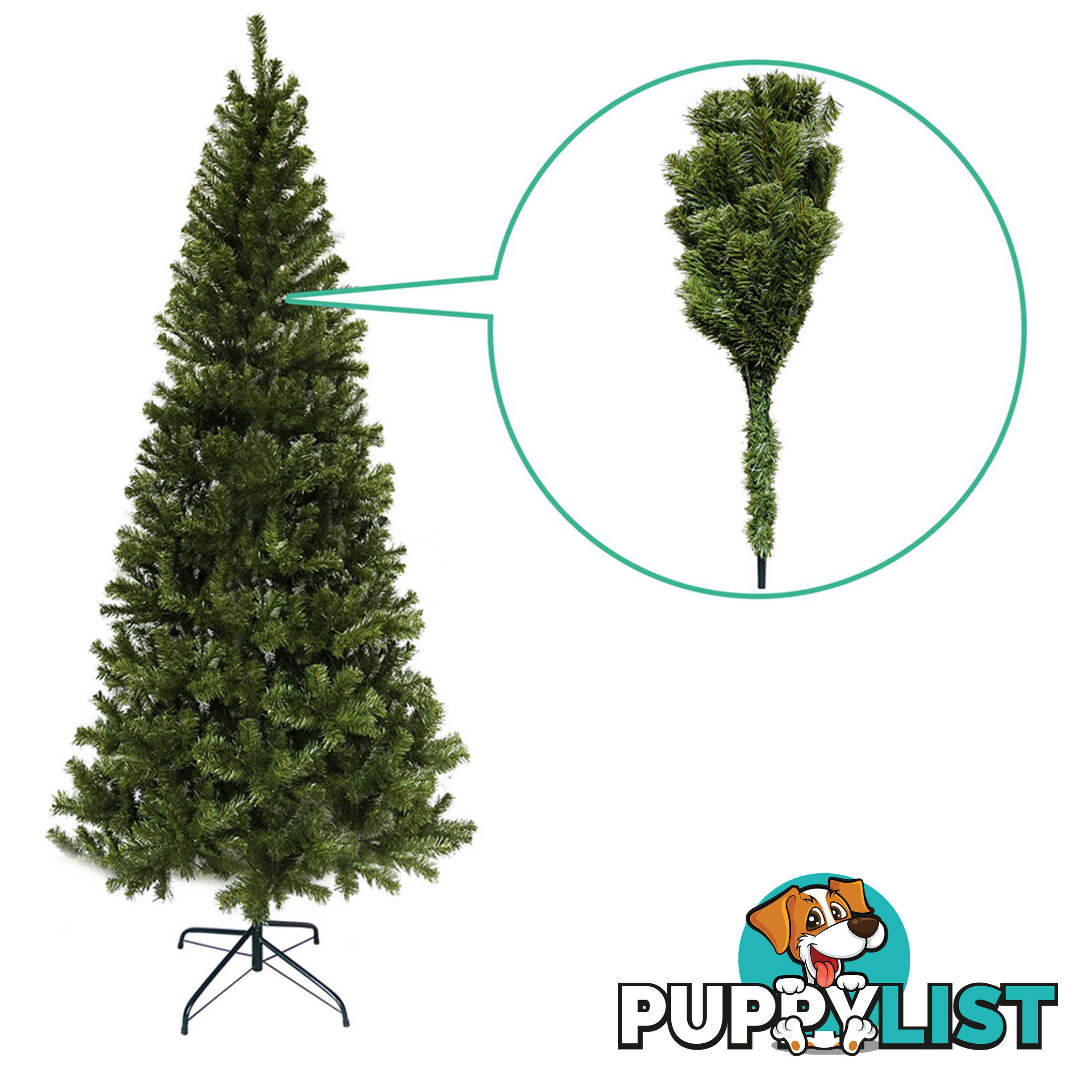 1.8M Christmas Tree with Ornaments - Green