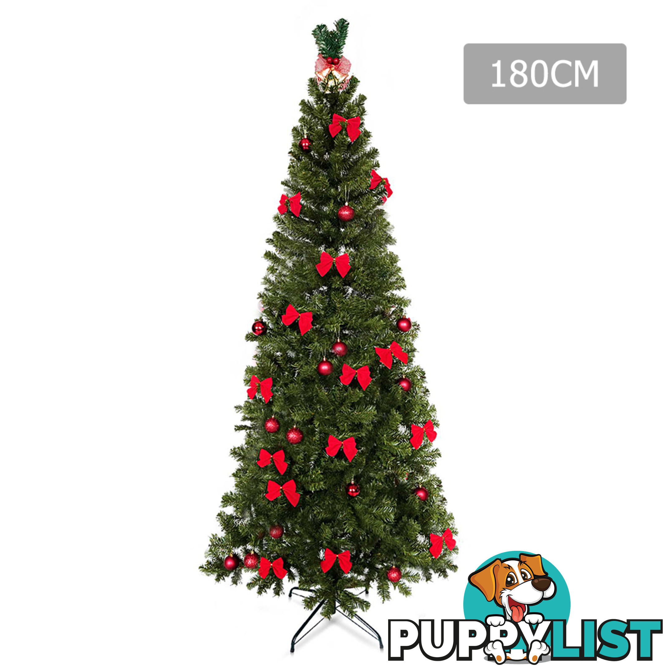 1.8M Christmas Tree with Ornaments - Green