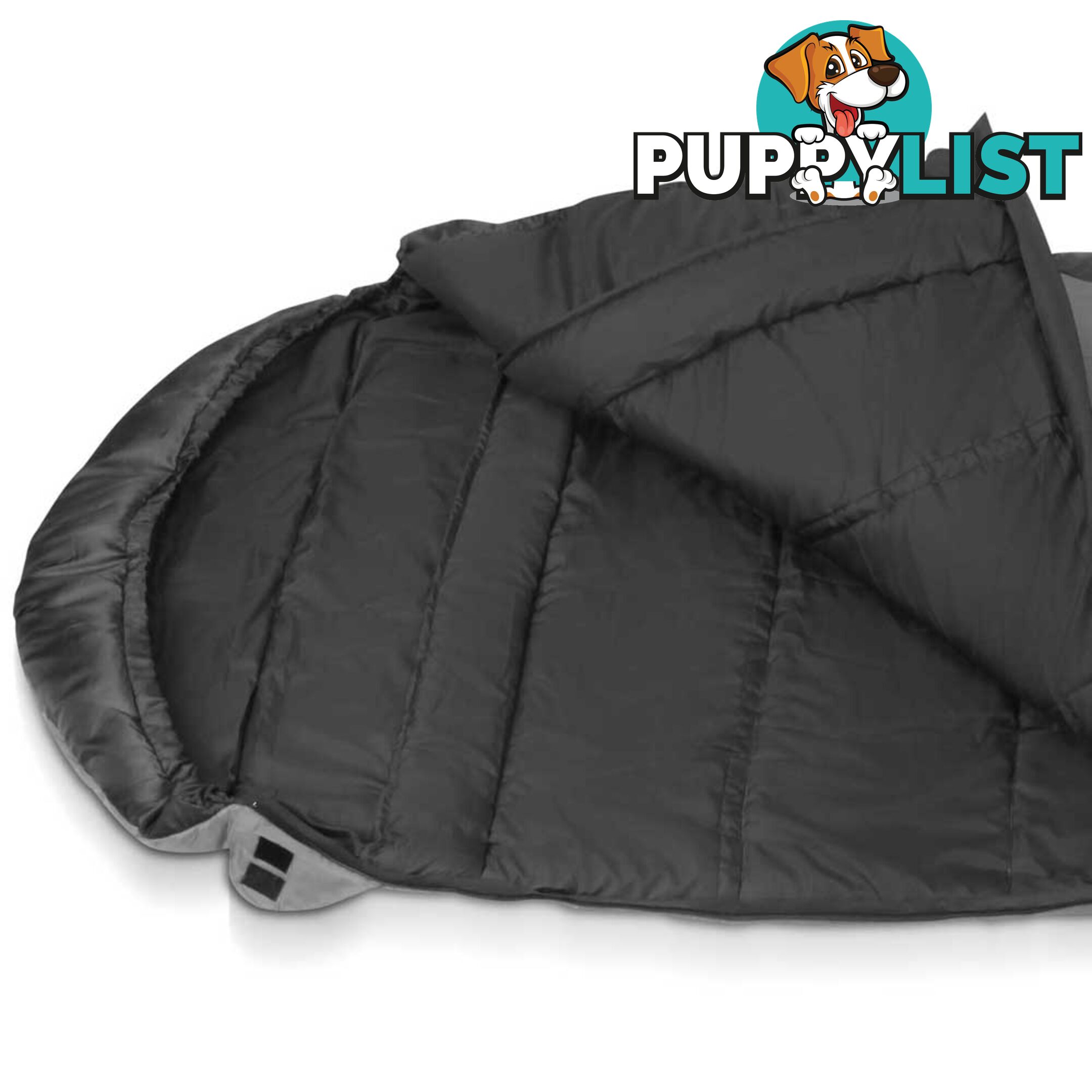 Camping Envelope Sleeping Bag Double Grey Black