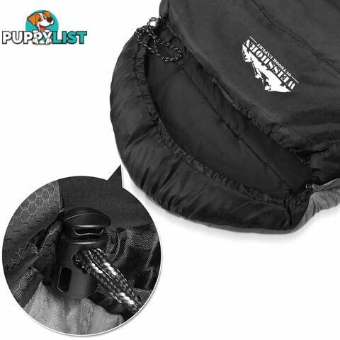 Camping Envelope Sleeping Bag Double Grey Black