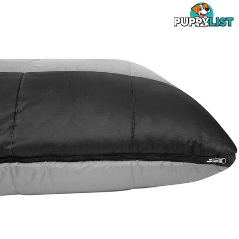 Camping Envelope Sleeping Bag Double Grey Black