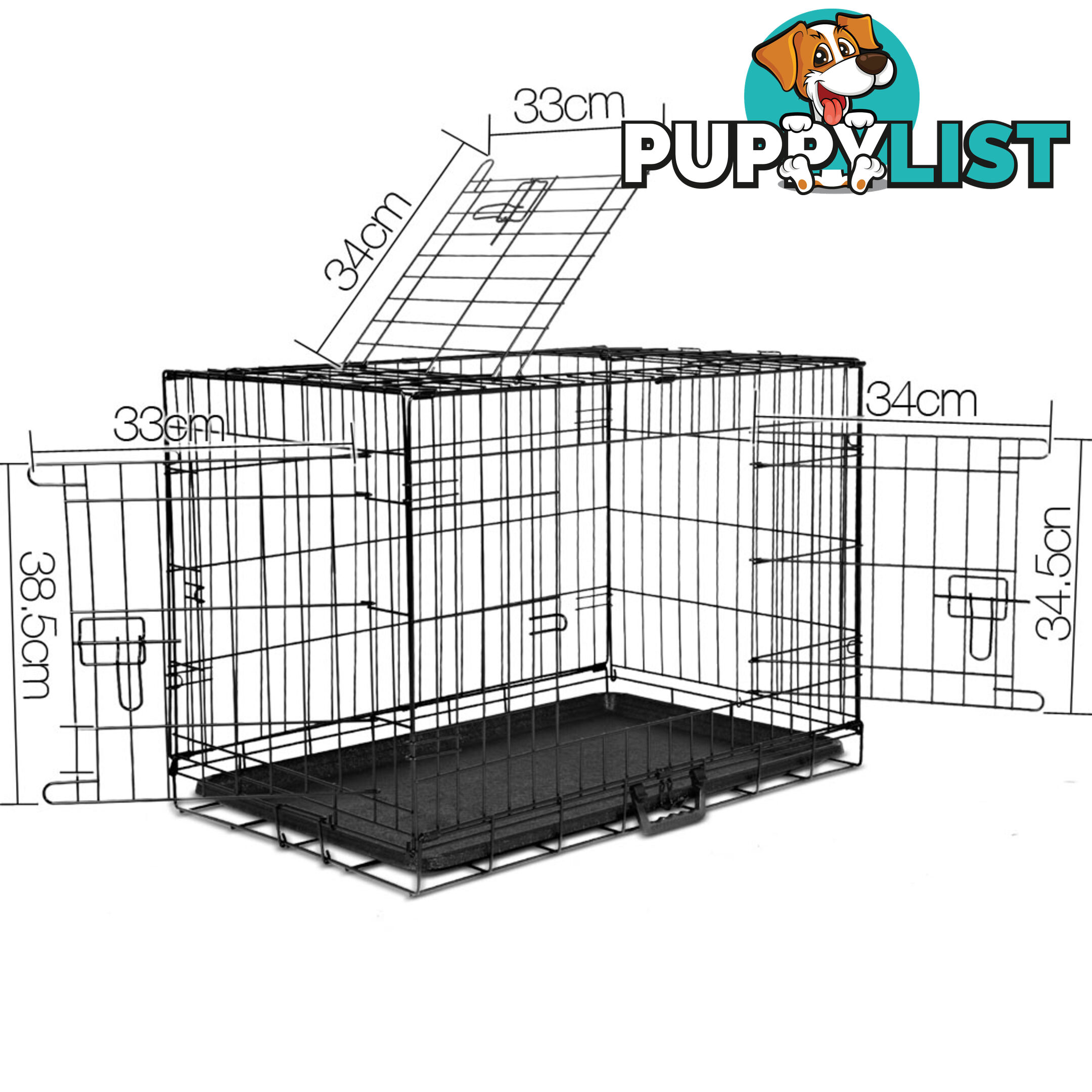 Metal Collapsible Dog Cage 30IN