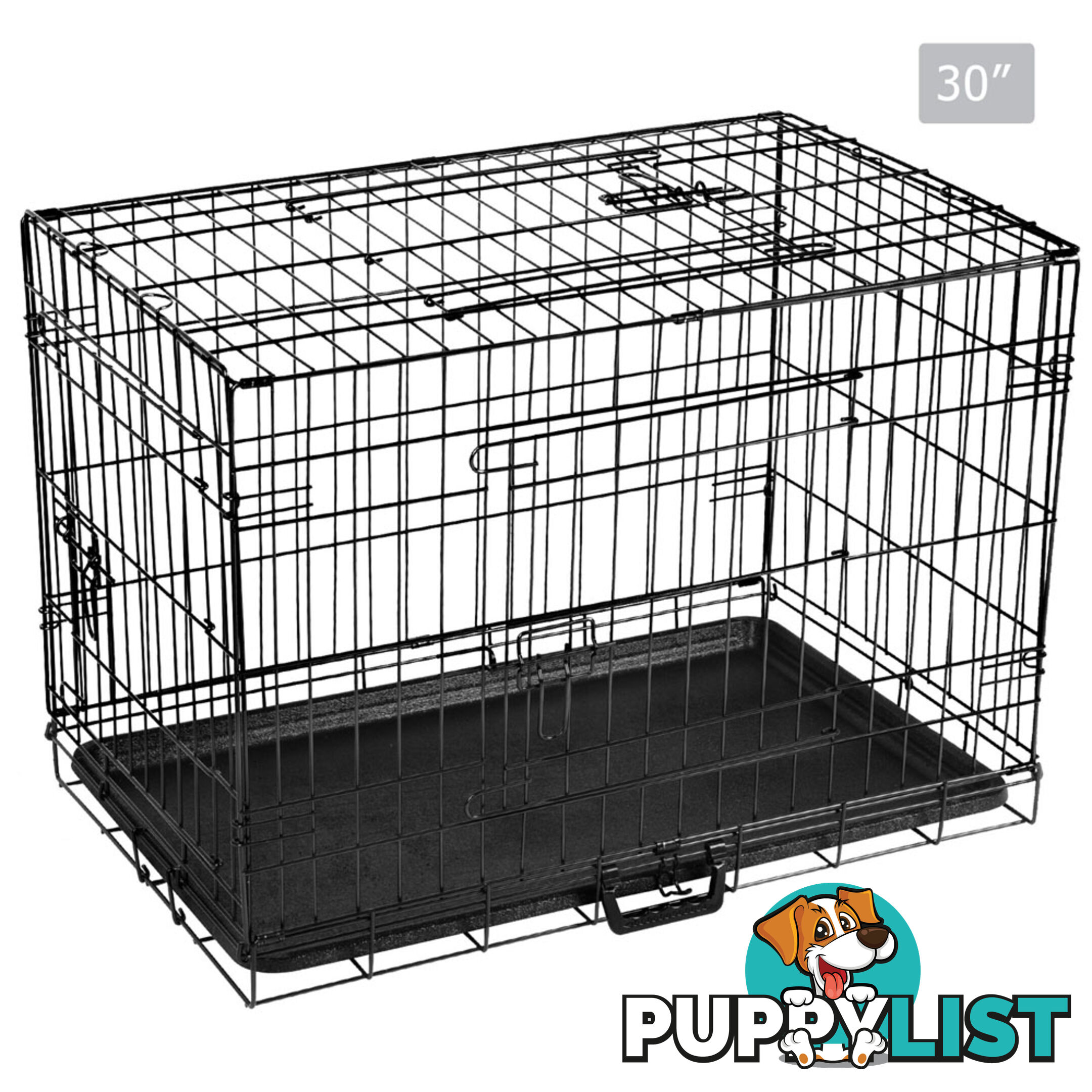 Metal Collapsible Dog Cage 30IN