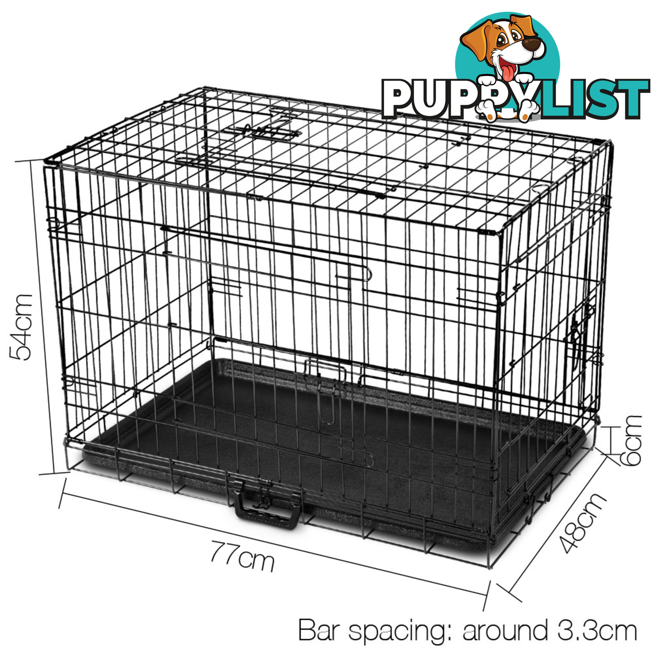 Metal Collapsible Dog Cage 30IN