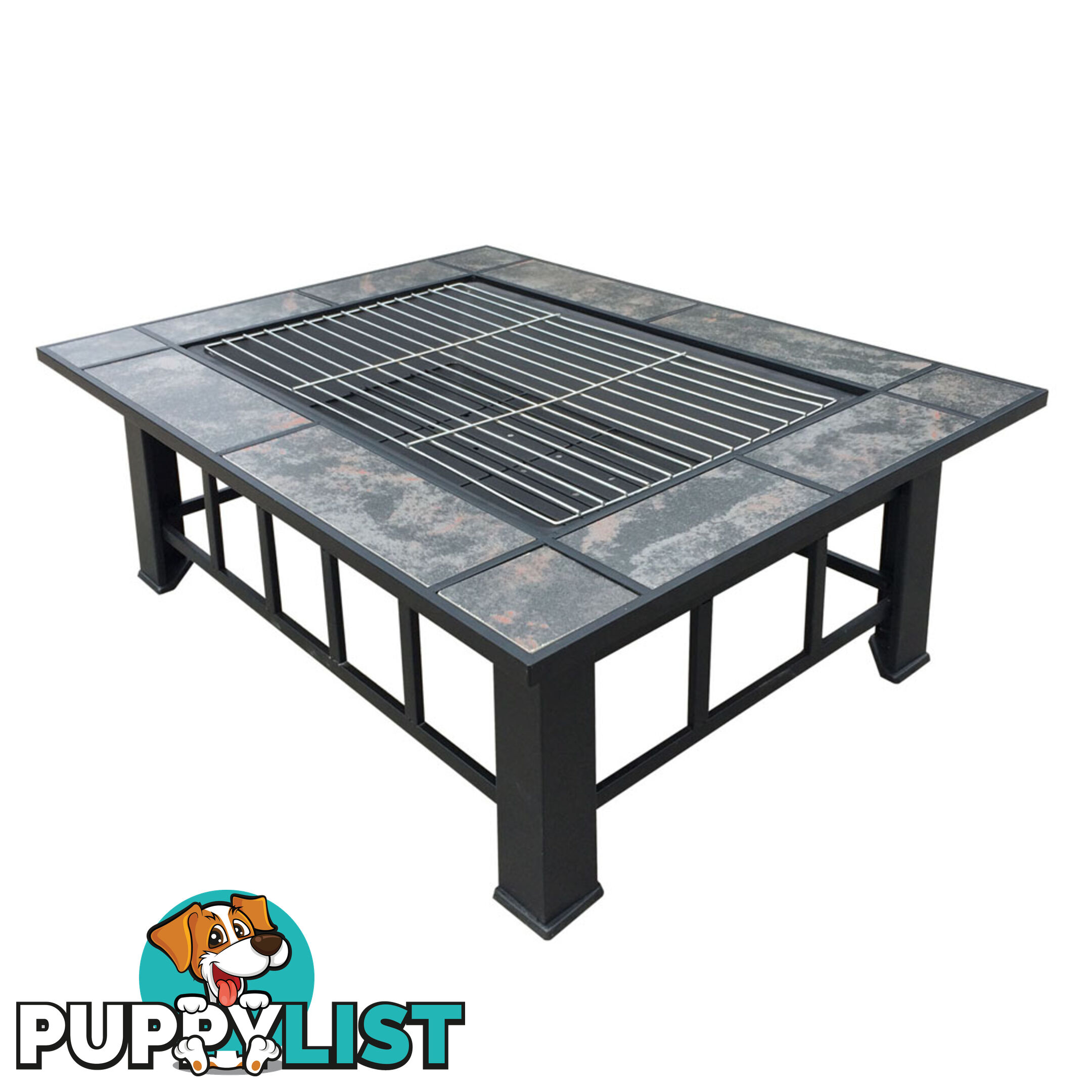 Outdoor Fire Pit BBQ Table Grill Fireplace