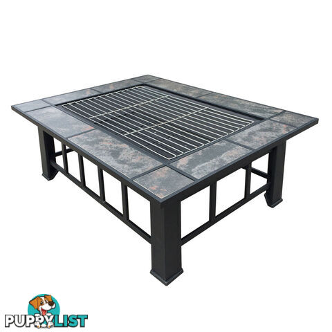 Outdoor Fire Pit BBQ Table Grill Fireplace