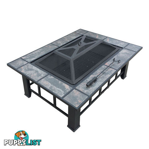 Outdoor Fire Pit BBQ Table Grill Fireplace