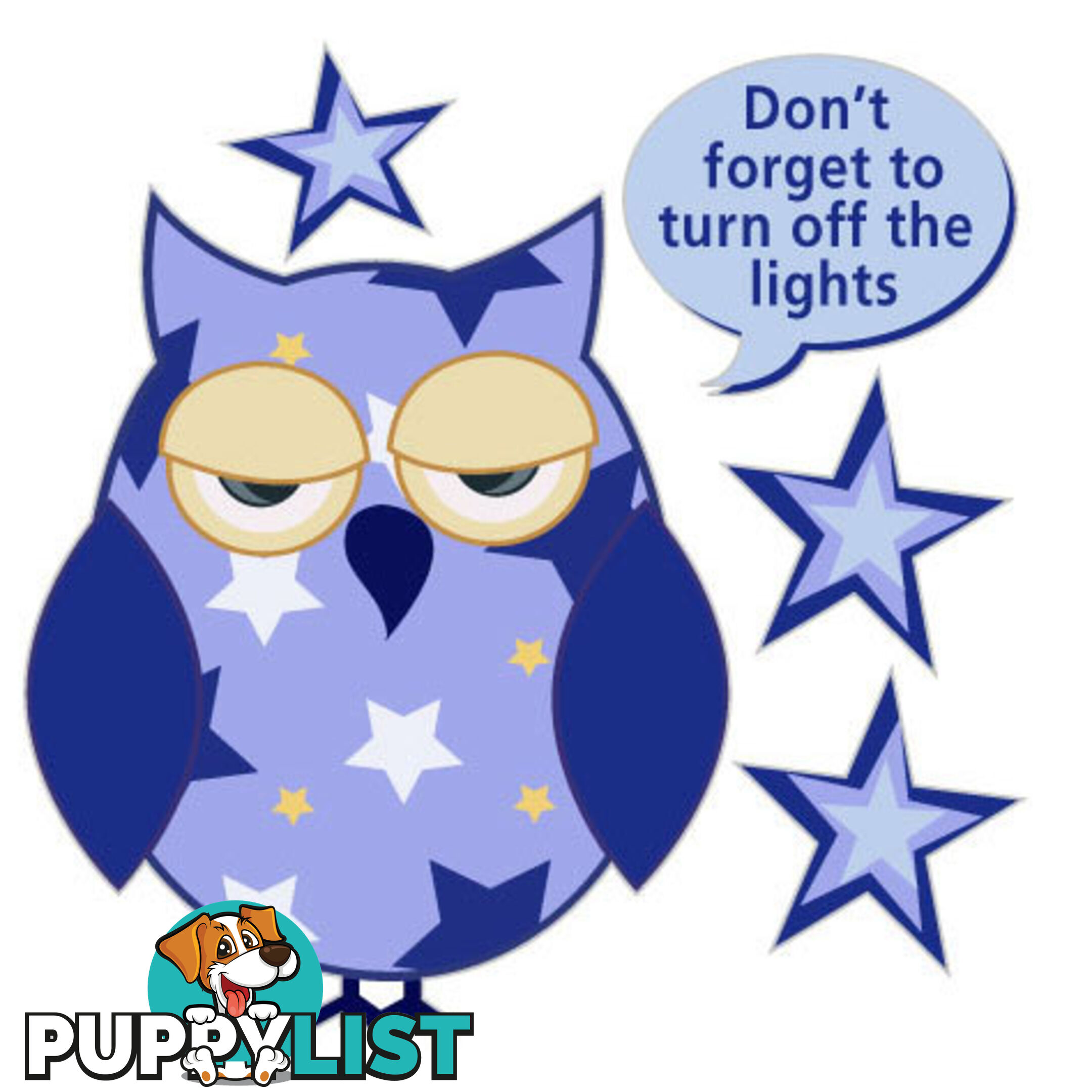 Owls Light Switch Stickers - Totally Movable and Reusable