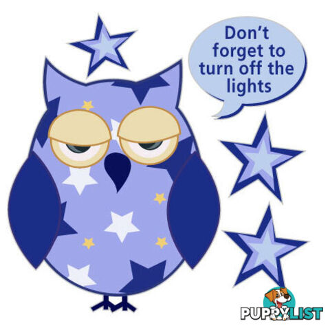 Owls Light Switch Stickers - Totally Movable and Reusable