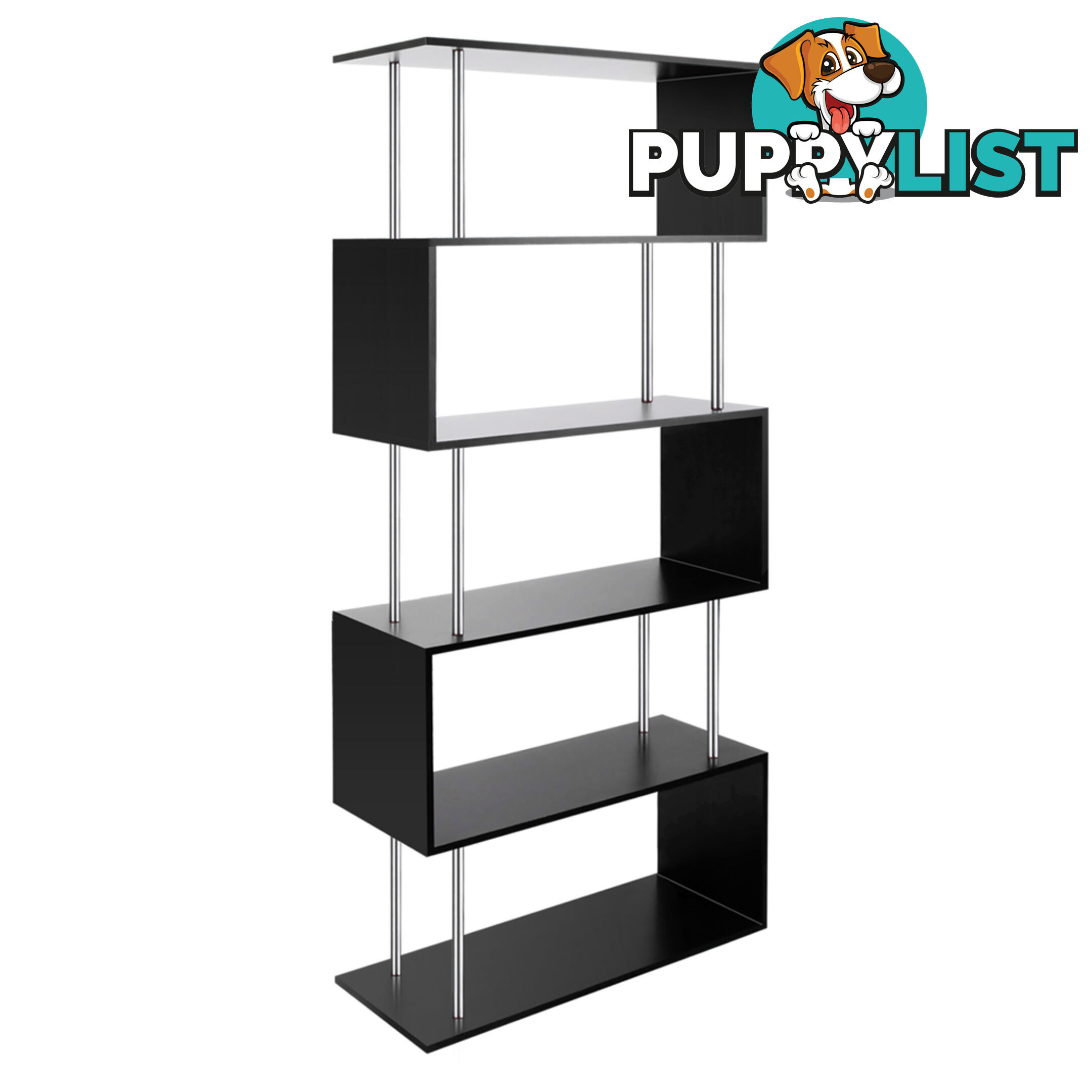 5 Tier Display/Book/Storage Shelf Unit Black