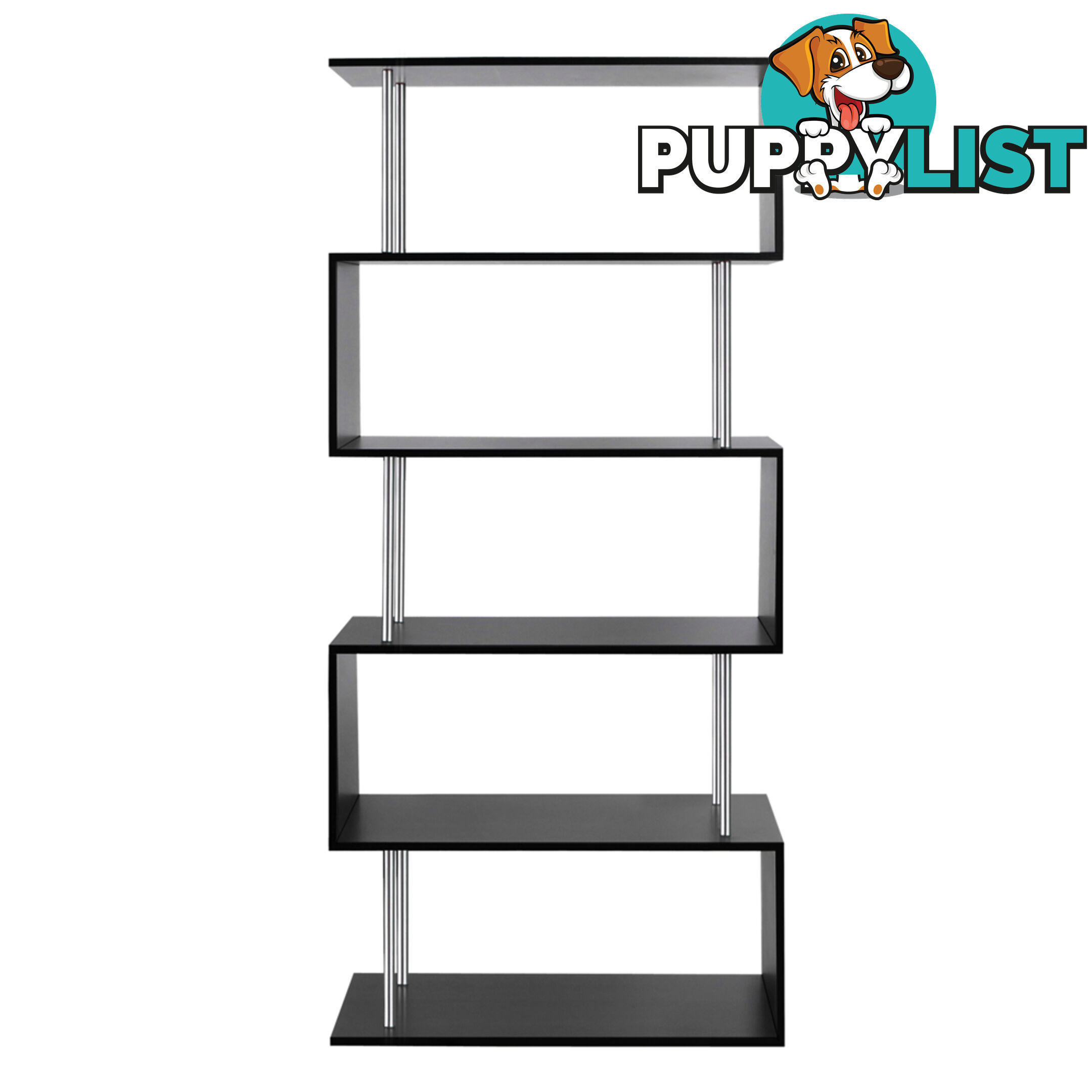 5 Tier Display/Book/Storage Shelf Unit Black