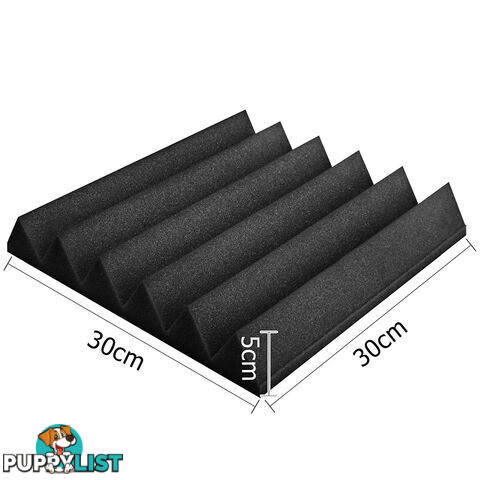 6 Teeth Wedge 30 x 30cm Acoustic Foam Panels x 40