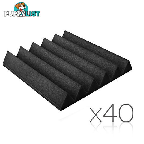 6 Teeth Wedge 30 x 30cm Acoustic Foam Panels x 40