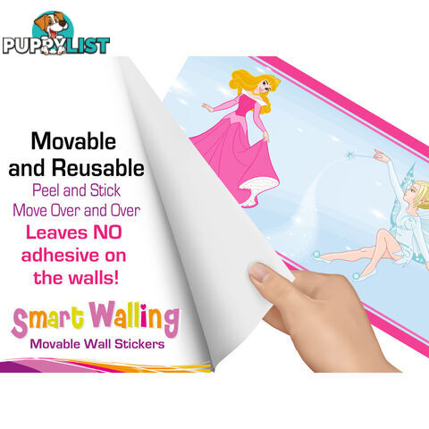 Girls Princess Wall Border Stickers - Totally Movable