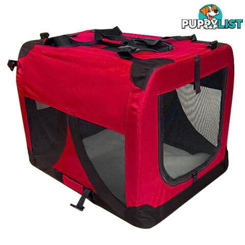 Large Portable Soft Pet Dog Crate Cage Kennel Red