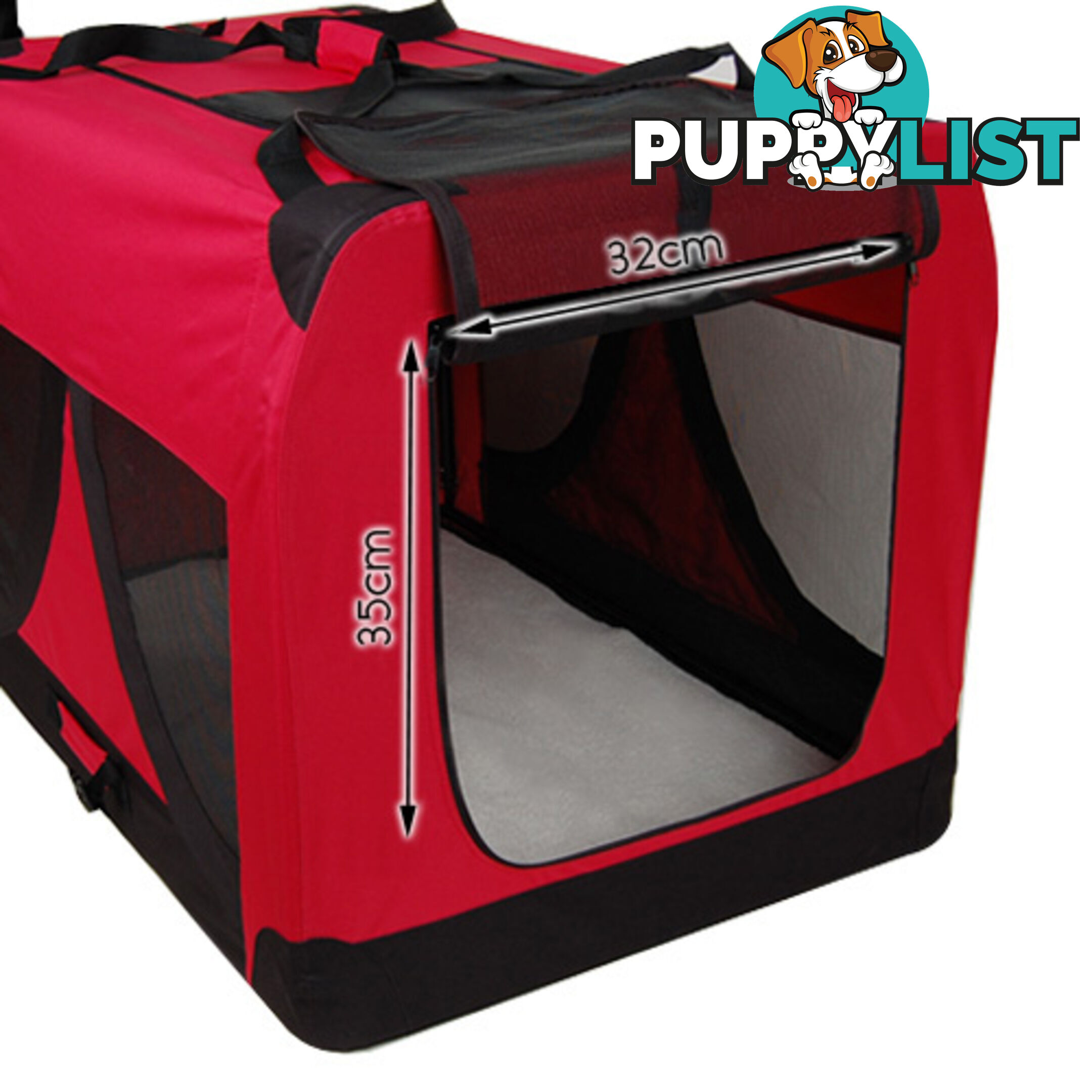 Large Portable Soft Pet Dog Crate Cage Kennel Red