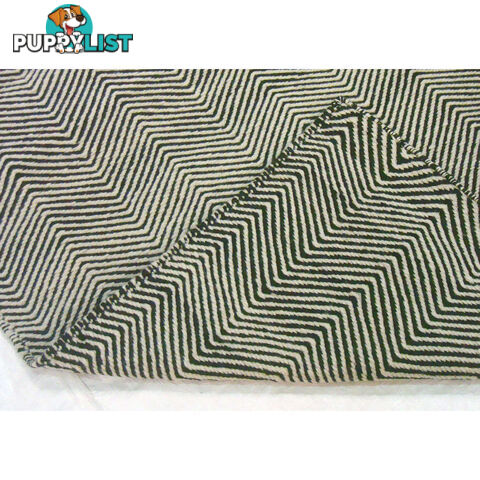 Wave durry Rug Black & White 160x230cm