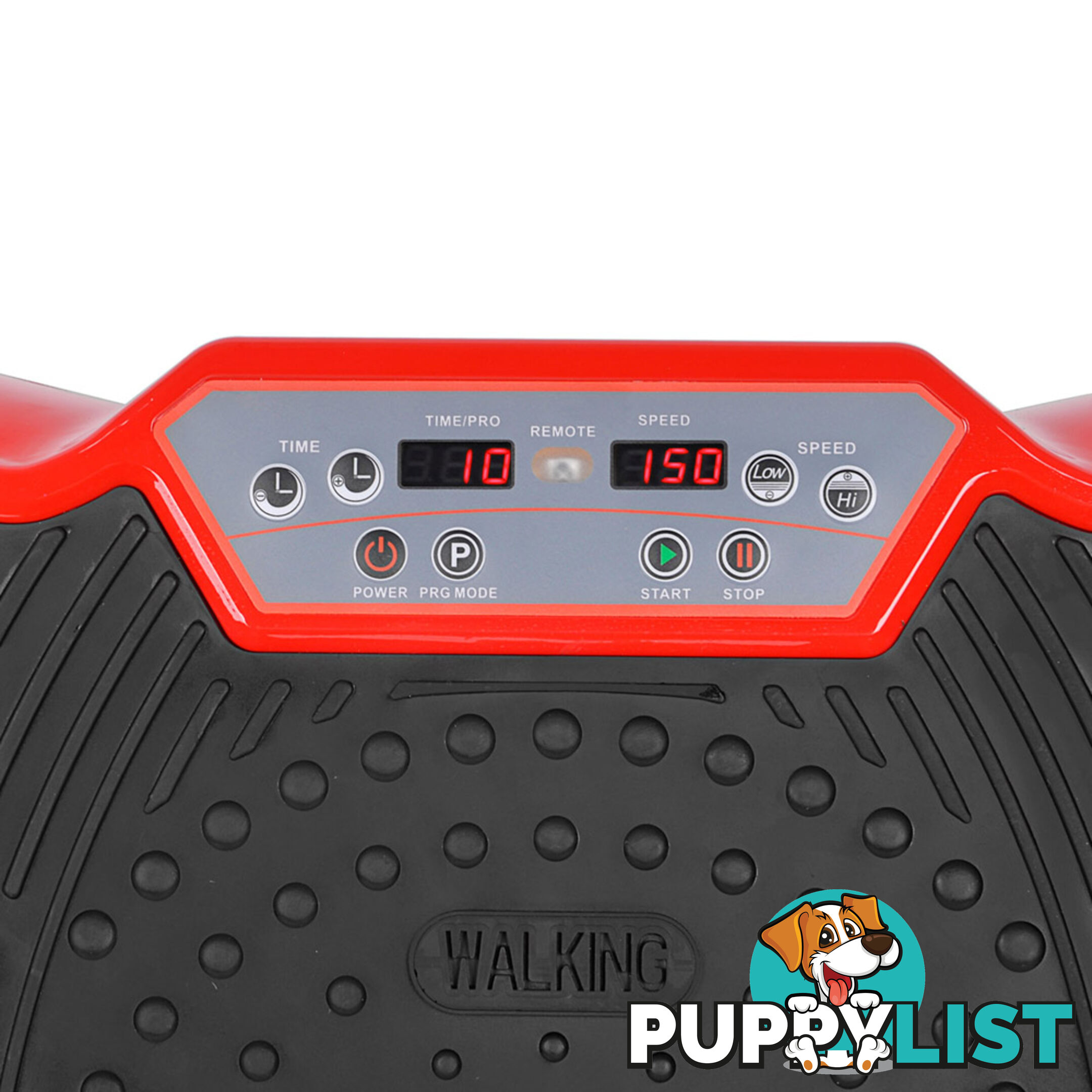 1000W Vibrating Plate with Roller Wheels - Red