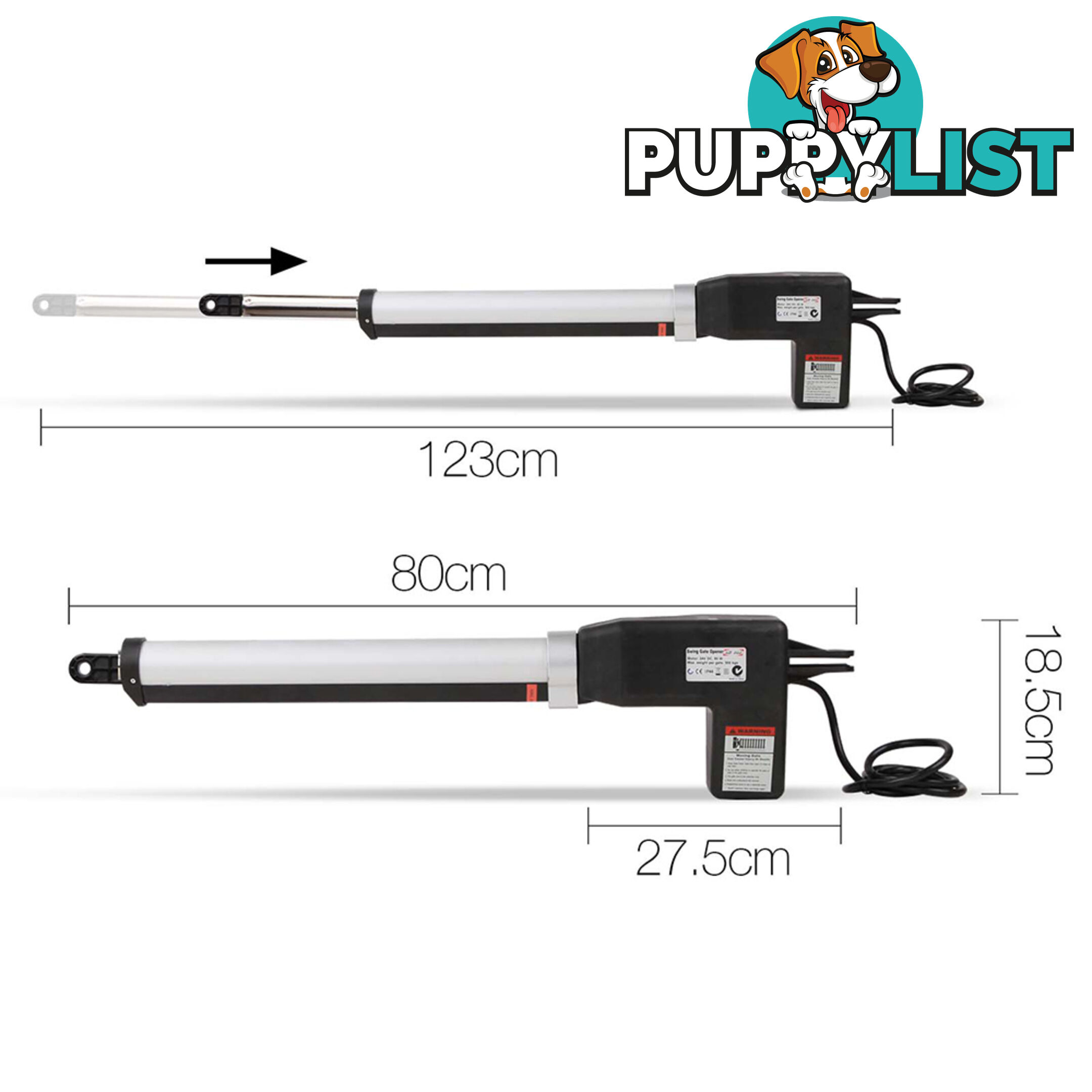 Automatic 2 Arm Swing Gate Opener with 2 Remote Controls