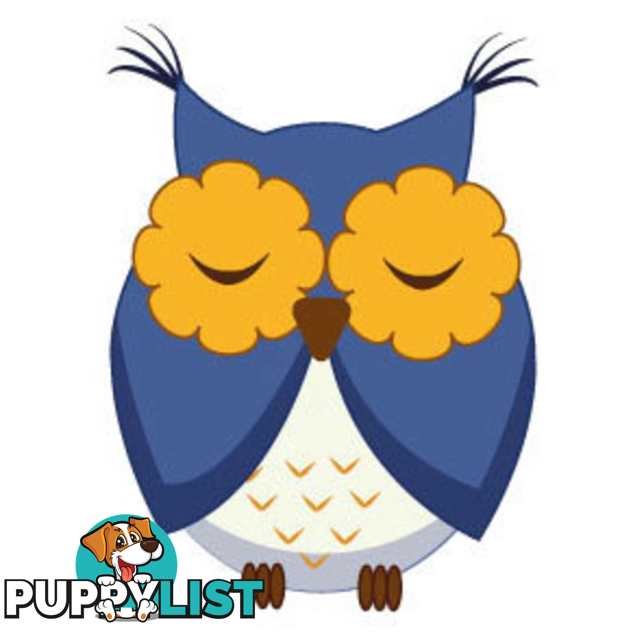 Cute blue owl Wall Sticker - Totally Movable