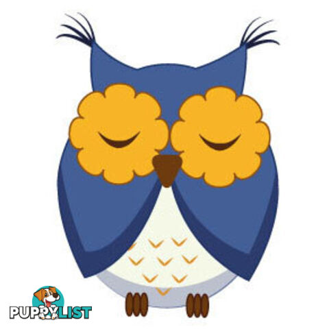 Cute blue owl Wall Sticker - Totally Movable