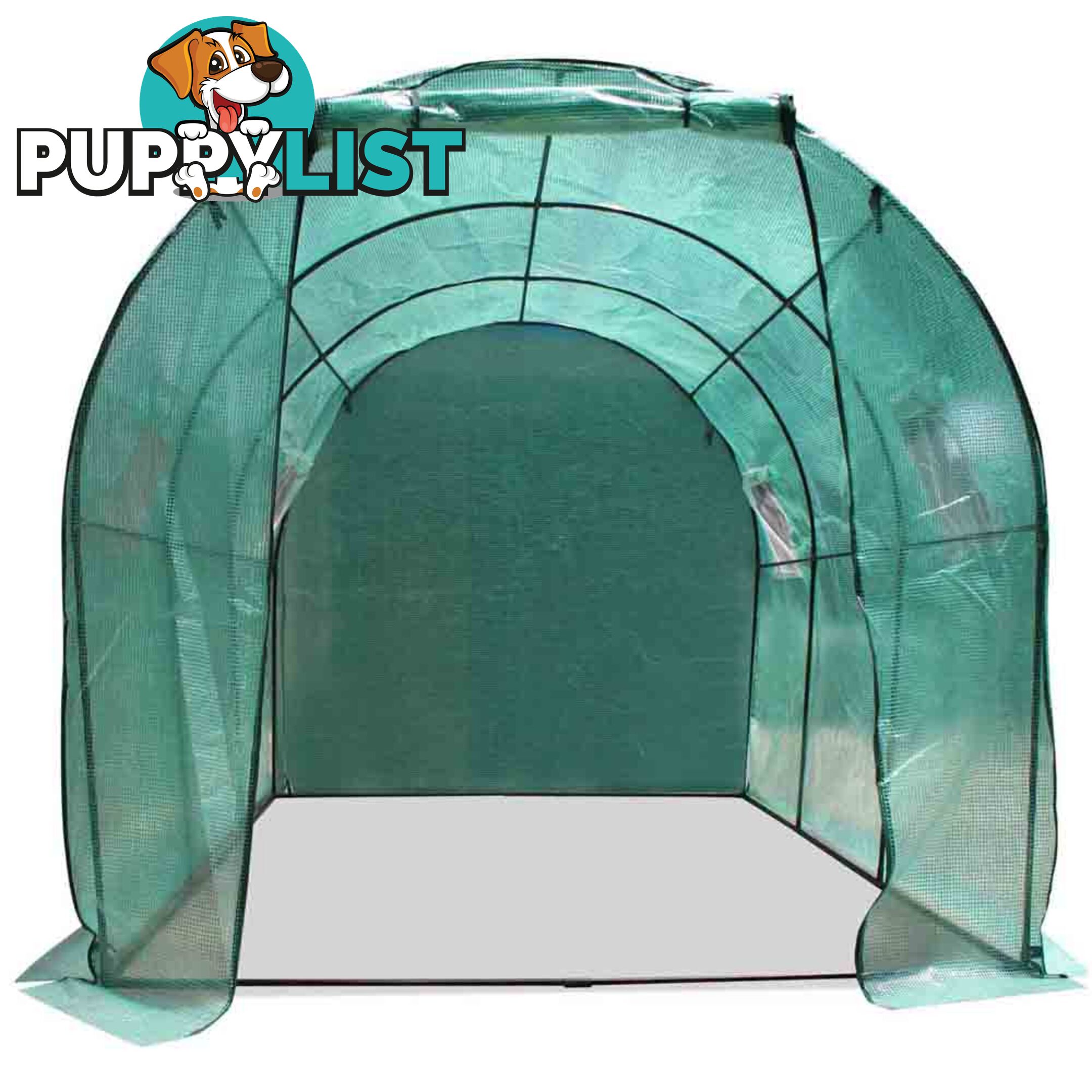 Greenhouse with Green PE Cover - 3M x 2M