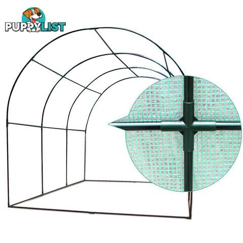 Greenhouse with Green PE Cover - 3M x 2M